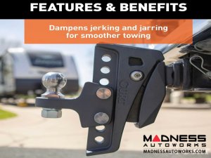 GMC Sierra 3500 - Rebellion XD Adjustable Cushion Hitch Ball Mount - 2" Shank w/ 6- 1/4" Drop